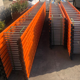 Andamio de acero de acero Reltago de la escalera Materiales de construcción de la viga